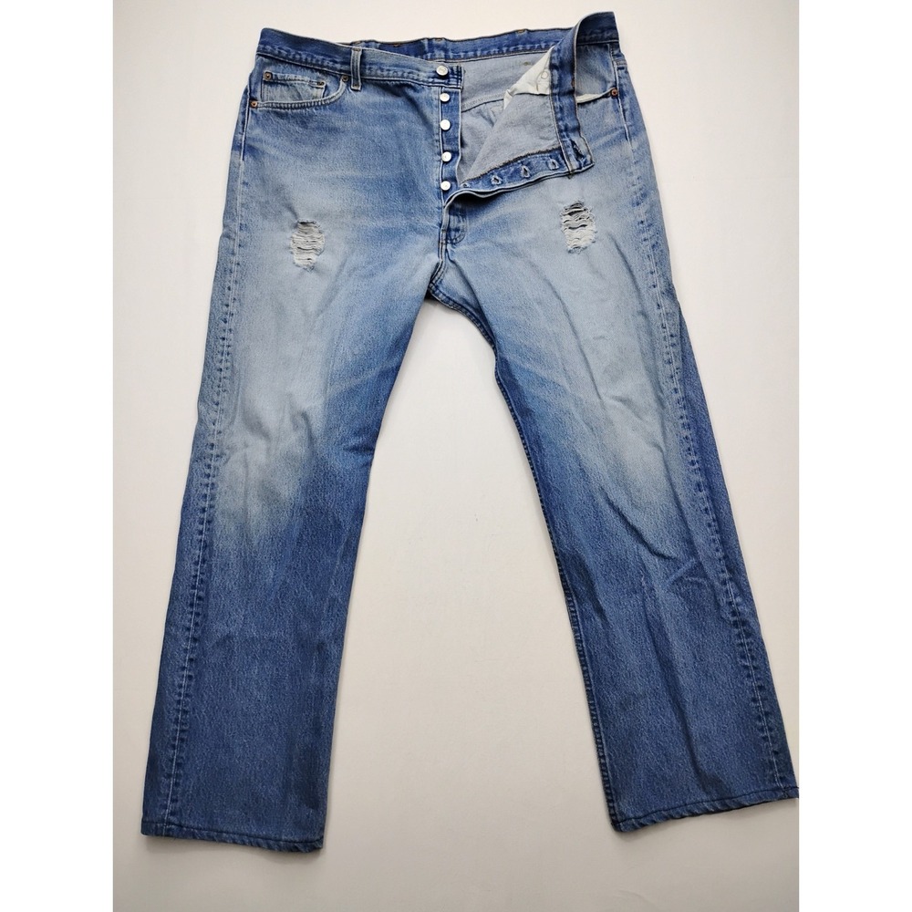 Levis 501XX Jeans Mens Blue Denim USA Made 1992 Red Paper Tag Fits 42x30